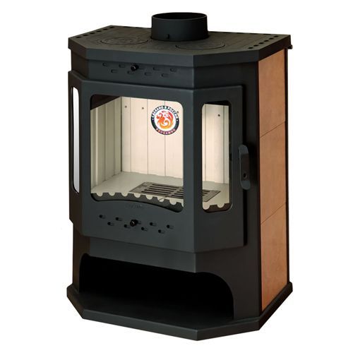 Печь-камин Бавария Призматик с плитой